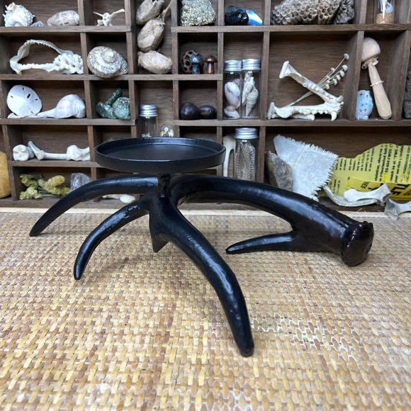 Antler Candle Holder for Pillar Candles Altar Incense Stand Witchy Decor - Picture 7 of 9
